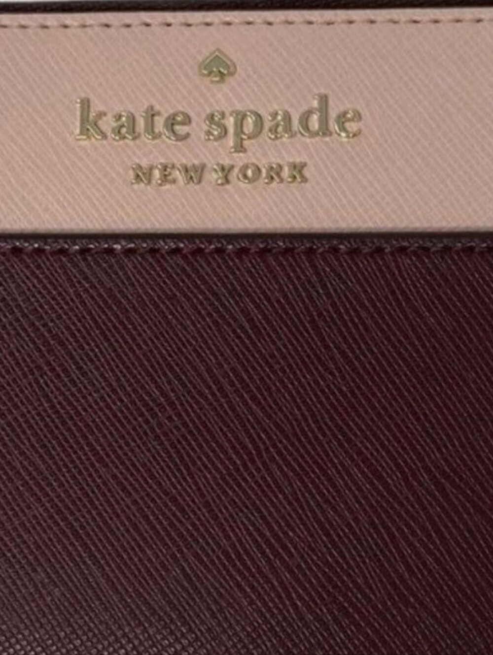Kate Spade NWOT Staci Large Continental Rose Smoke & Burgundy Colorblock Wallet - Picture 4 of 4